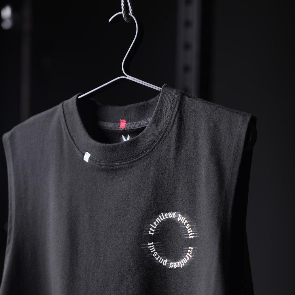 0807. Tech Essential™ Relaxed Cutoff - Black "RP Blur" Product Image