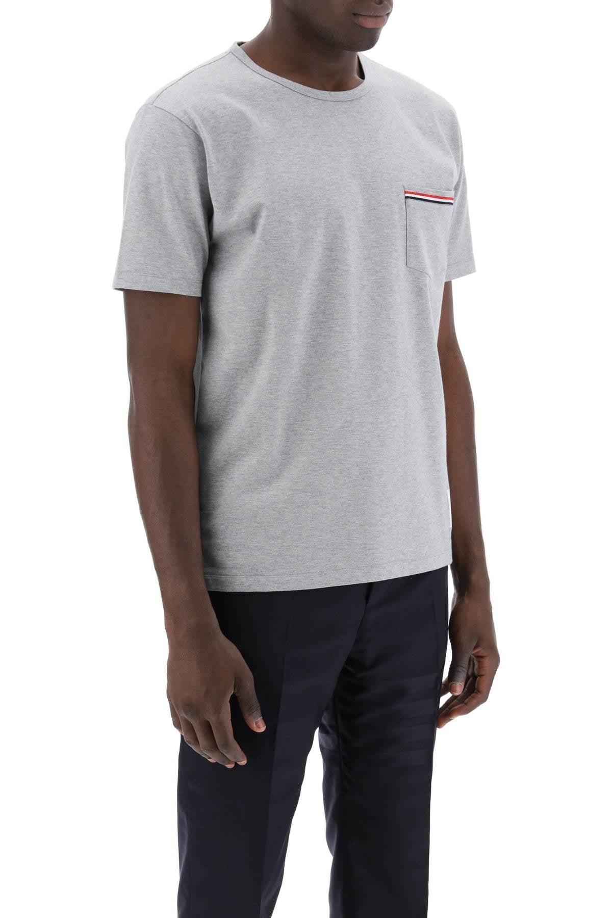 THOM BROWNE Rwb Pocket T Shirt In Multicolor Product Image