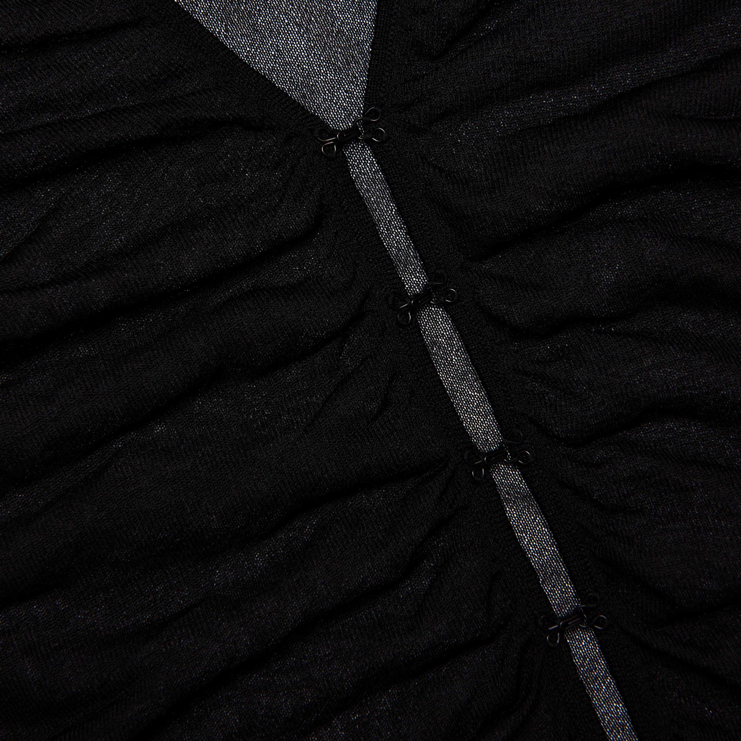 Black Viscose Knit Top Product Image