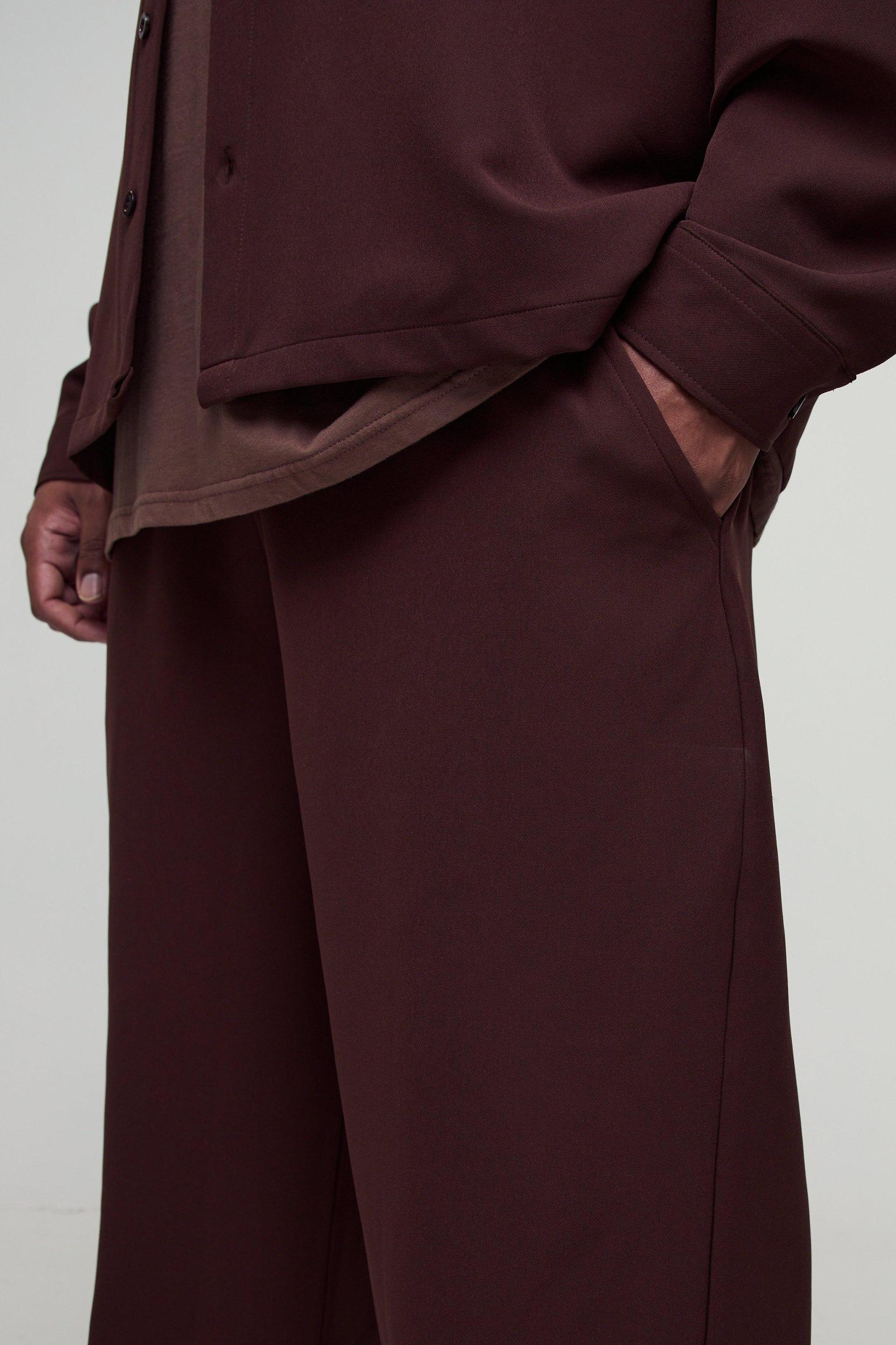 Plus Stretch Woven Relaxed Fit Pants | boohooMAN USA Product Image