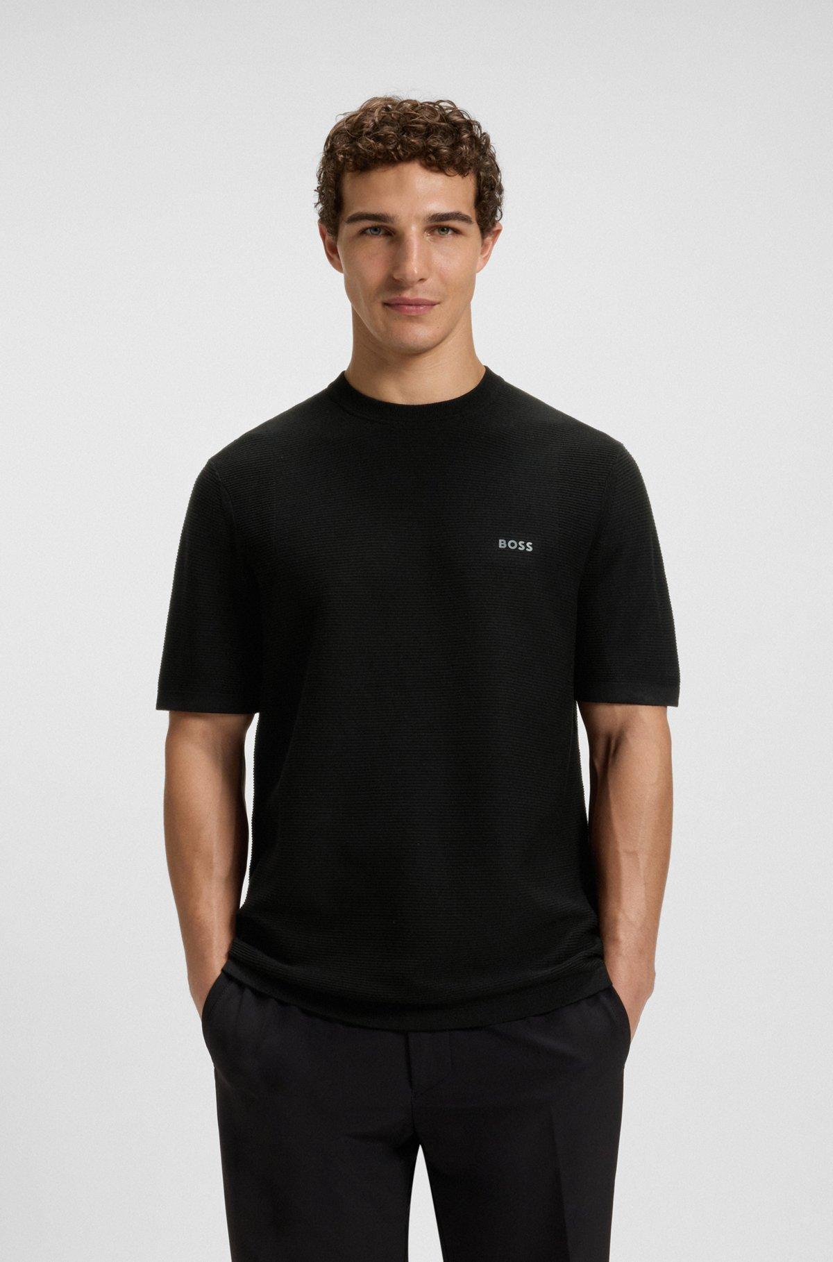 Rib-knit sweater with logo detail Product Image