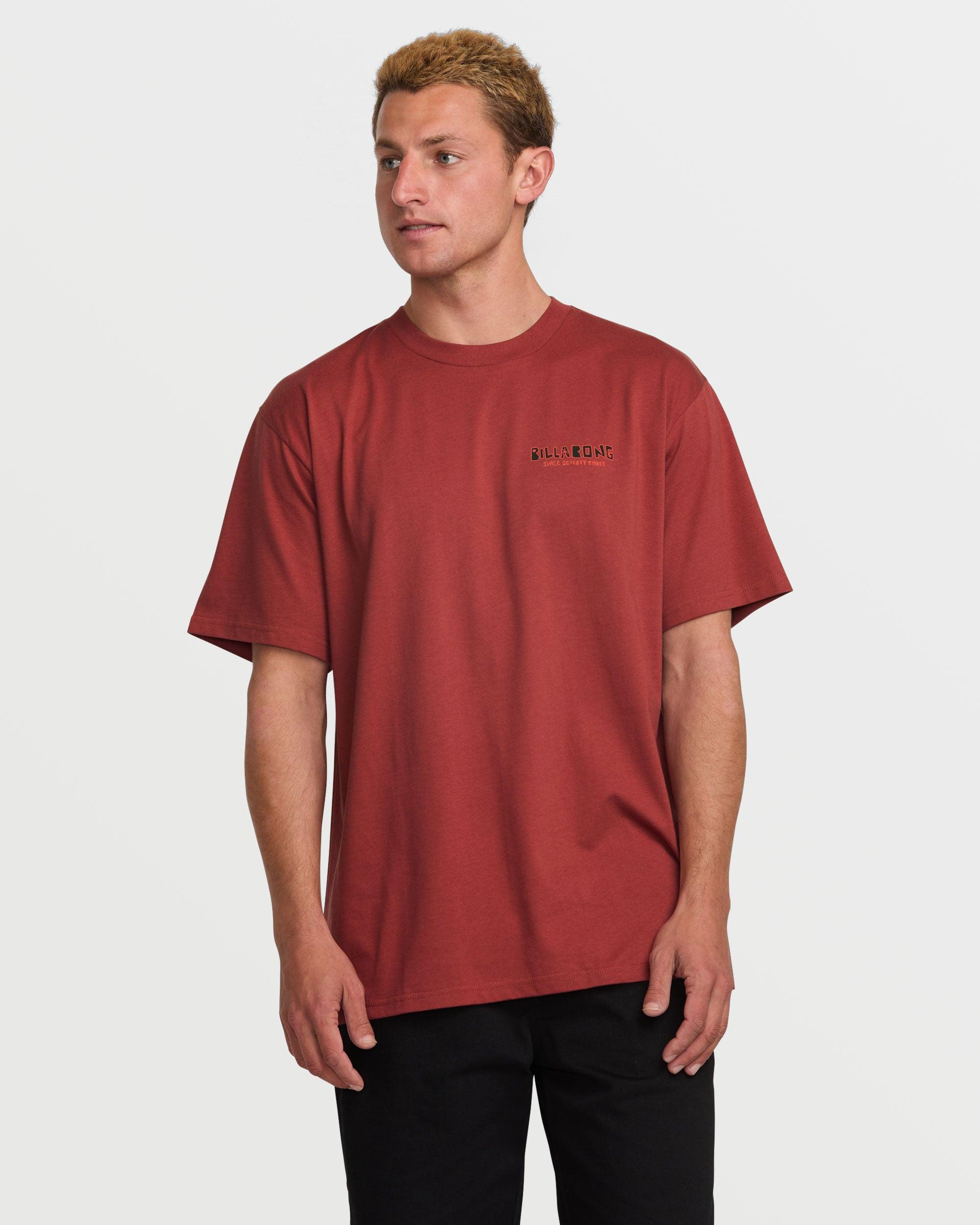 Twin Peaks Regular Short Sleeve Tee - Dusty Red Male Product Image