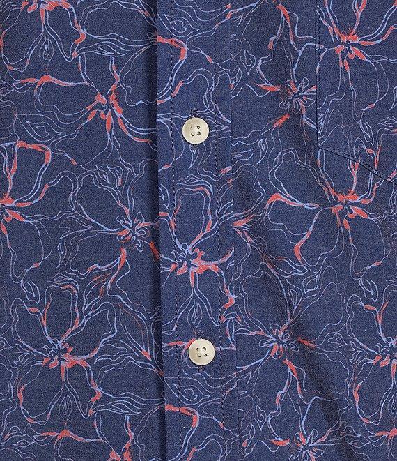Rowm Rec + Relax Short Sleeve Performance Sketch Floral Print Shirt Product Image
