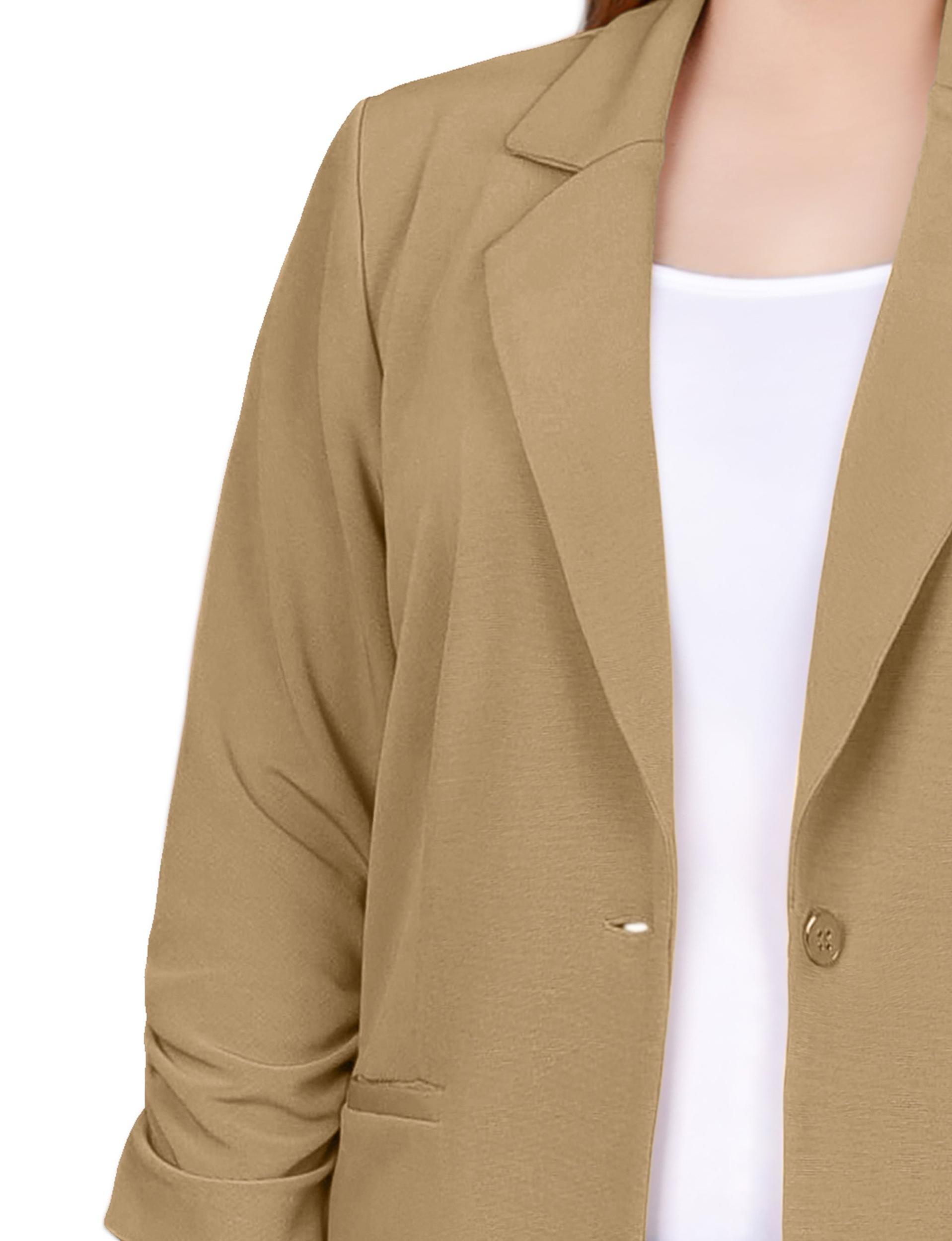 Nomad Long Sleeve Scuba Crepe Jacket - Plus Product Image