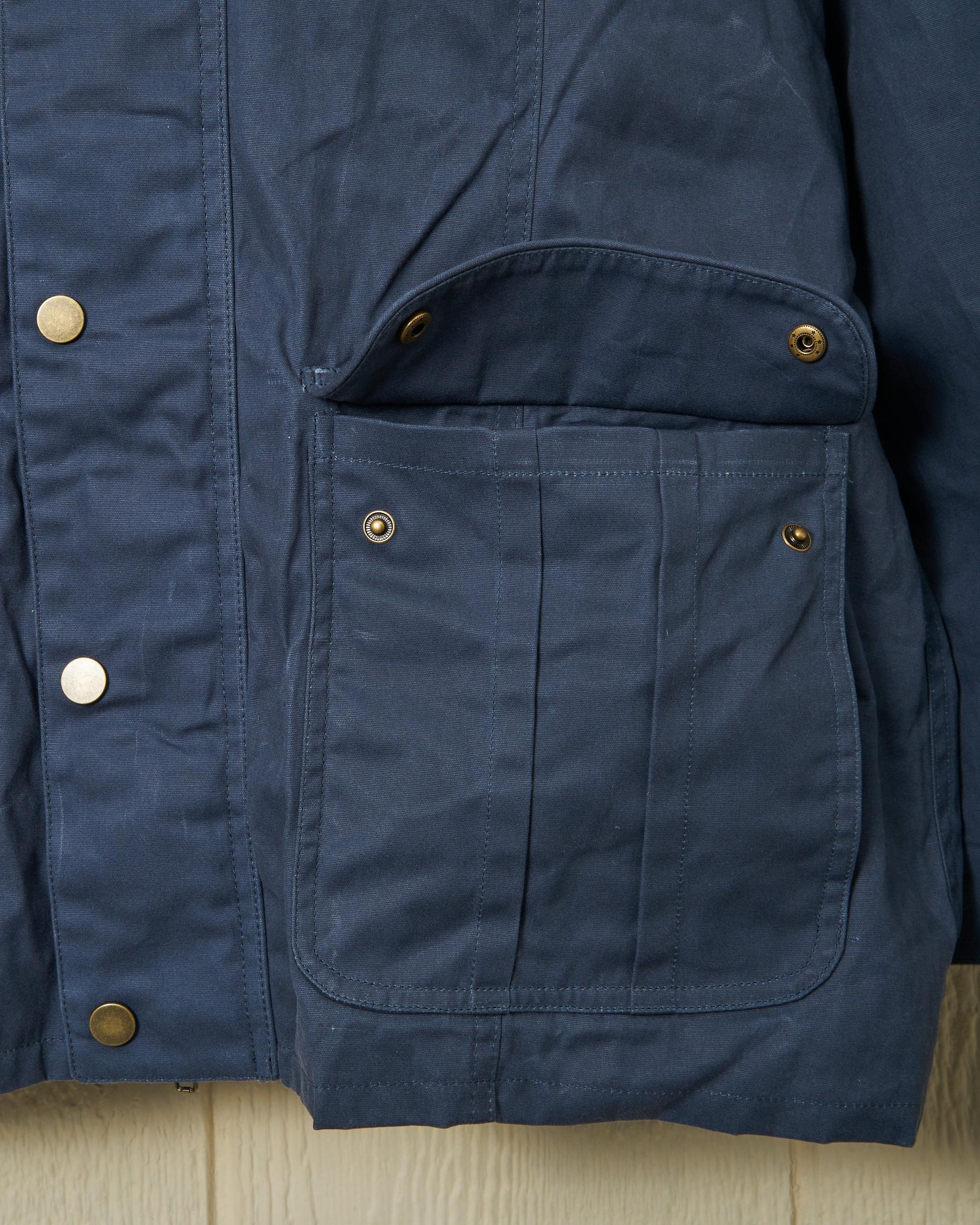Aberdeen Jacket in Navy Waxed Canvas Product Image