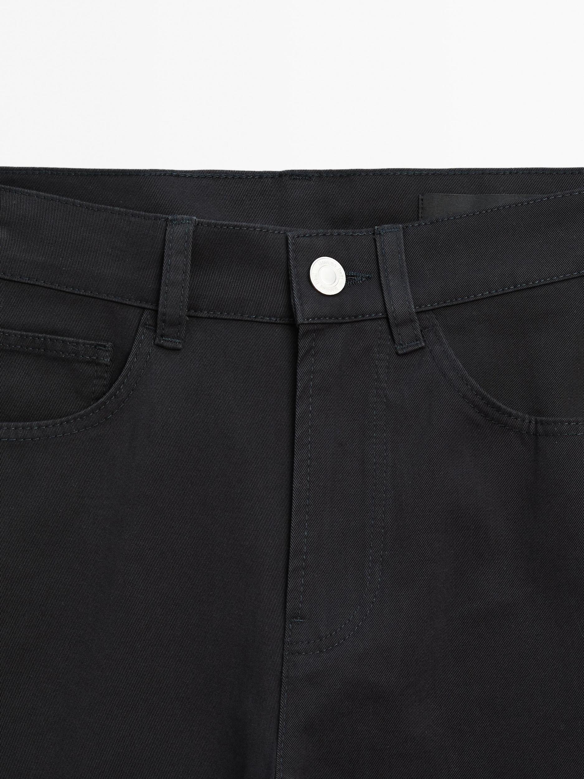 Mid-waist straight-leg trousers Product Image