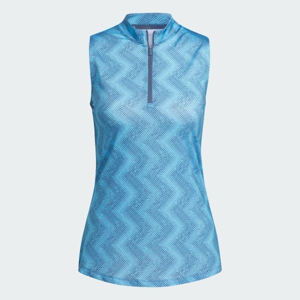 Ultimate365 Ottoman Printed Sleeveless Polo Shirt Product Image