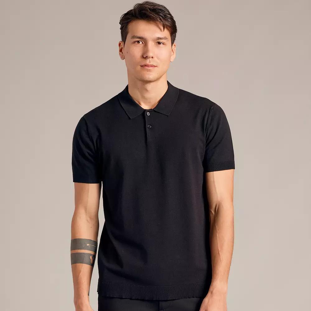 Men's True Classic Stretch Short Sleeve Sweater Polo, Size: XXL, Black Product Image