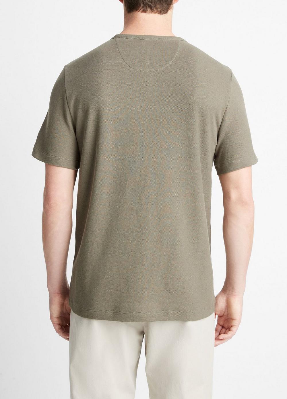 Pima Cotton Piqué Crew Neck T-Shirt Product Image