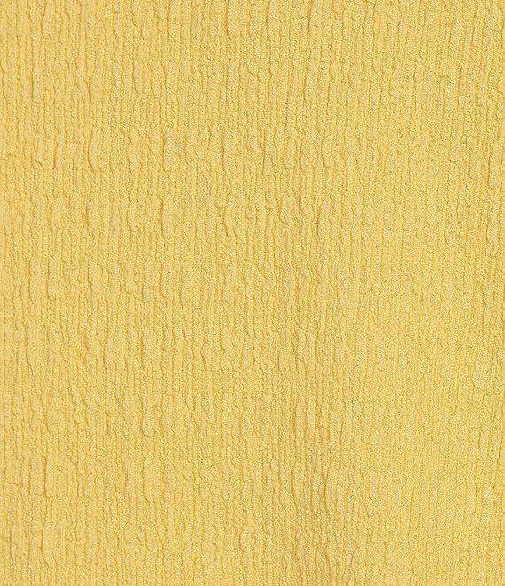 Allison Daley 3/4 Sleeve Keyhole Neck Tie Hem Seersucker Knit Top Product Image