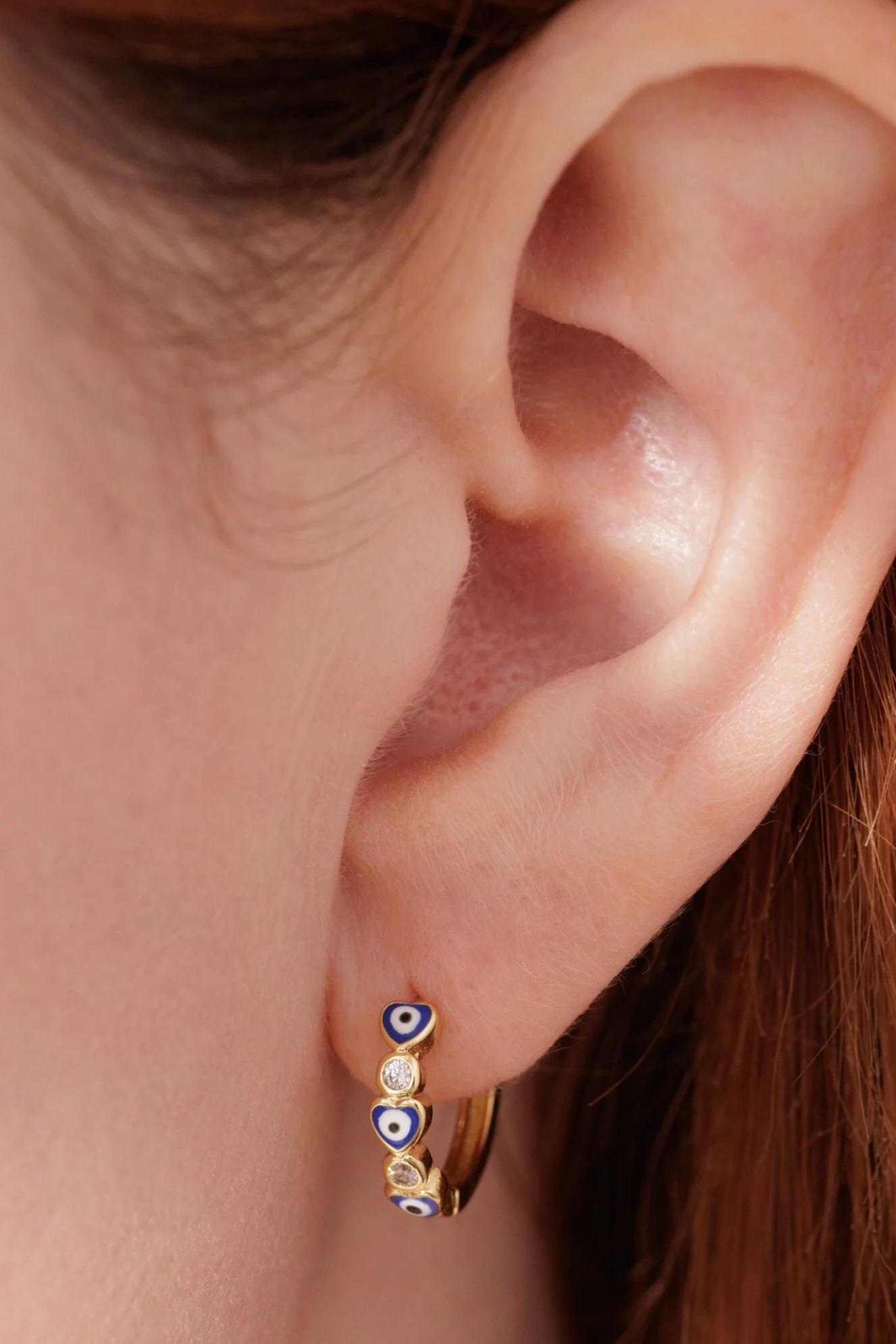 Evil Eye Huggie Earring Product Image