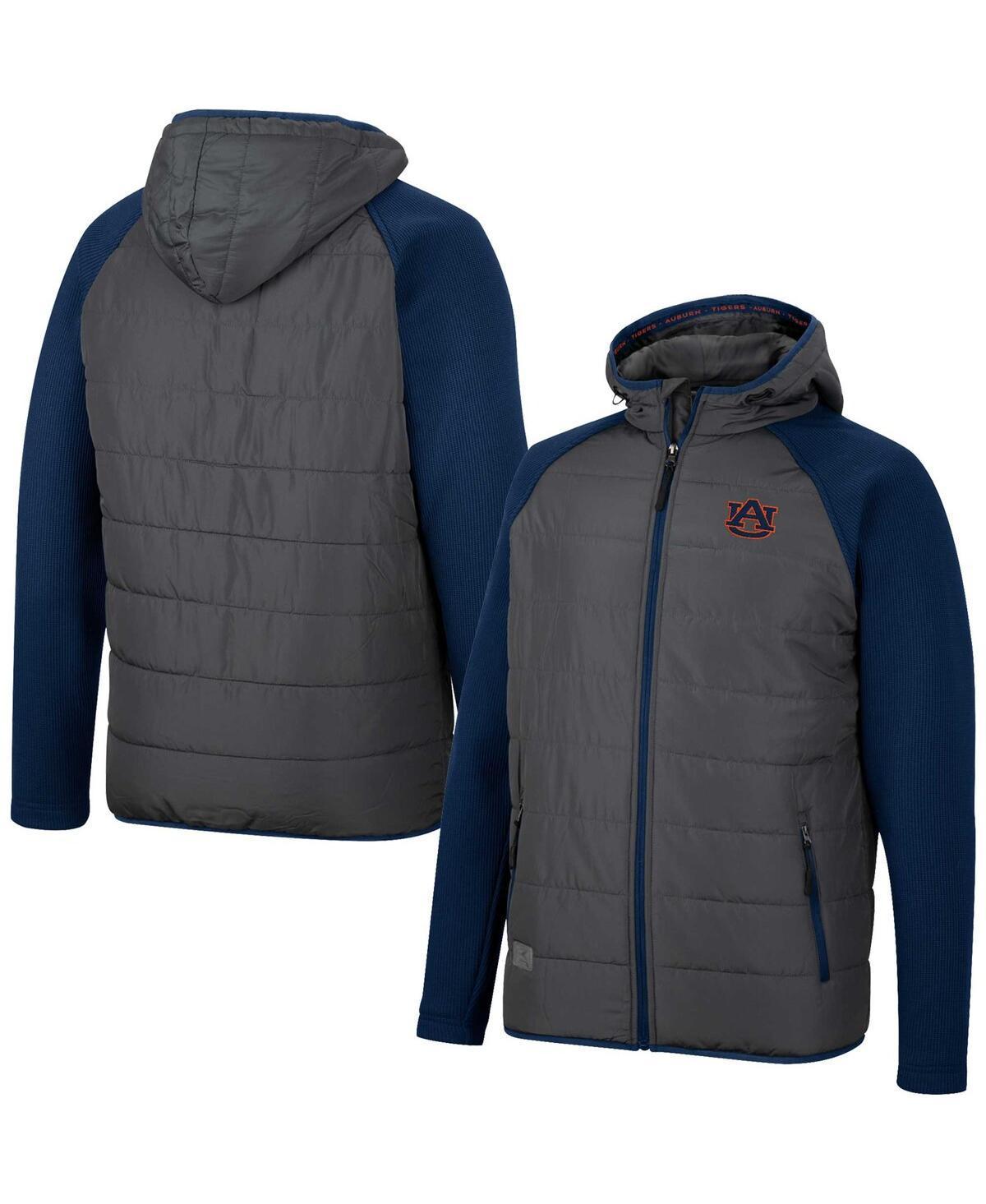 Mens Colosseum Charcoal/Navy Auburn Tigers Good On You Raglan Full-Zip Jacket Product Image