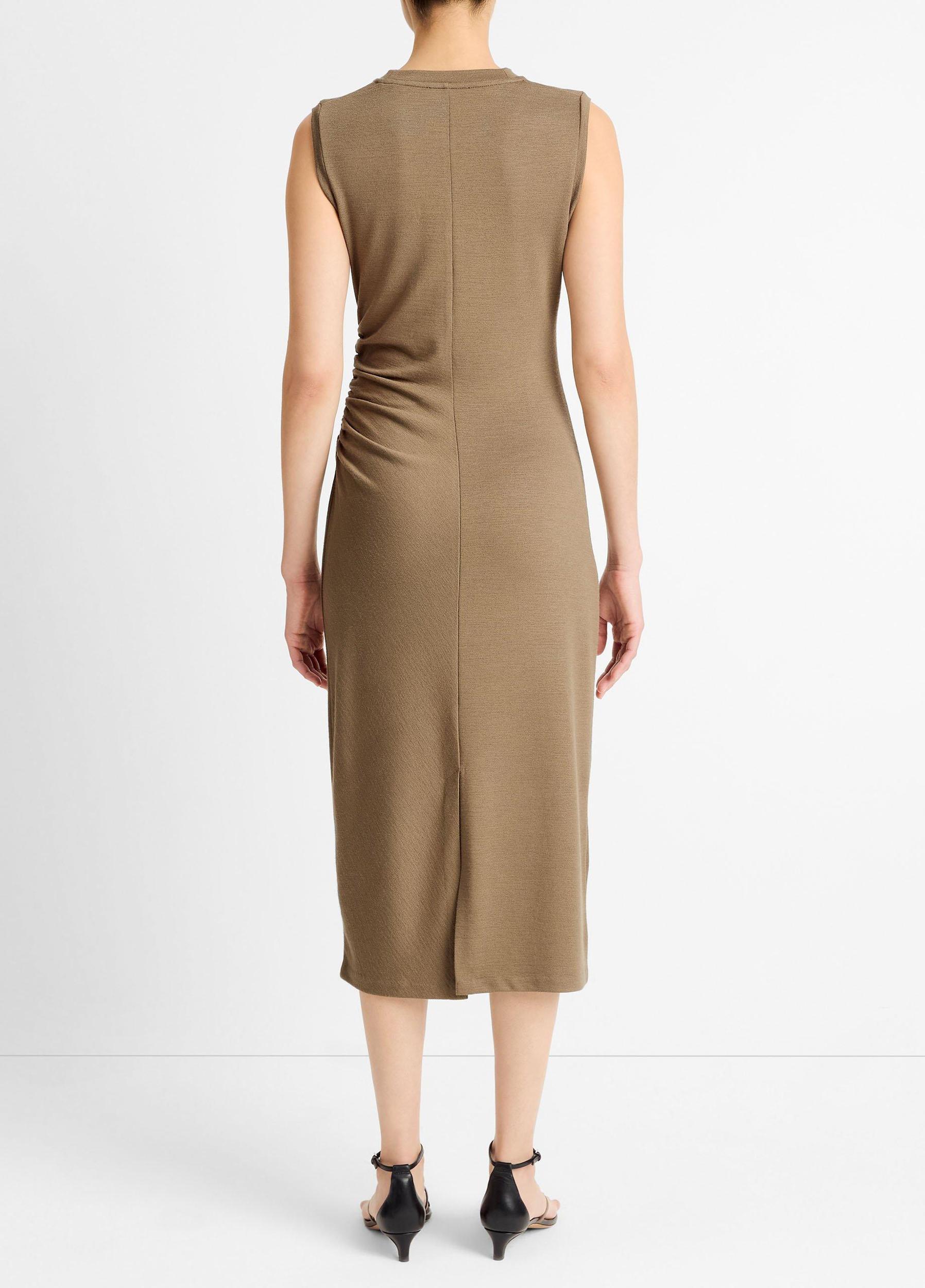 Sleeveless Gathered-Waist Dress Product Image