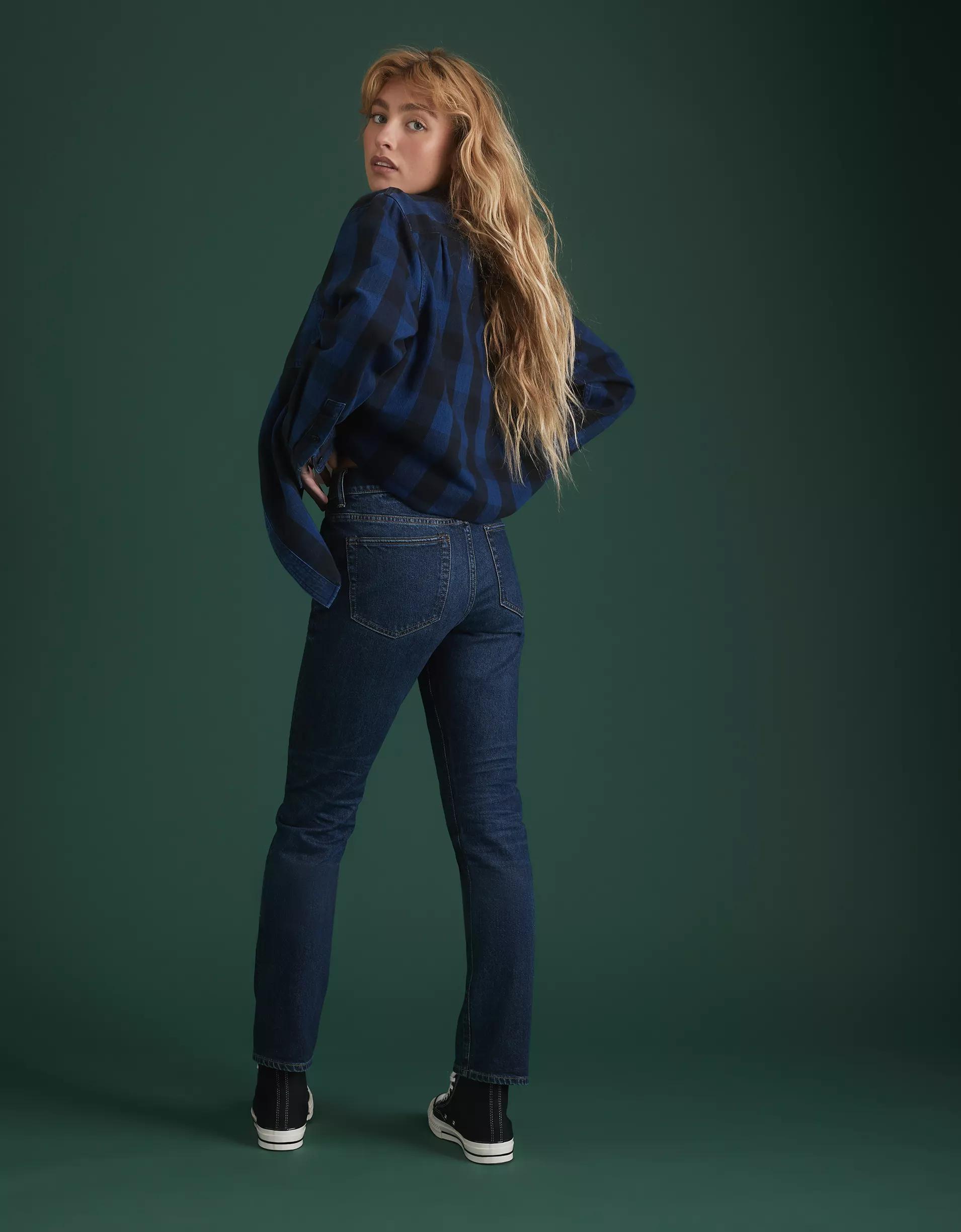 AE77 Premium Straight Crop Jean Product Image