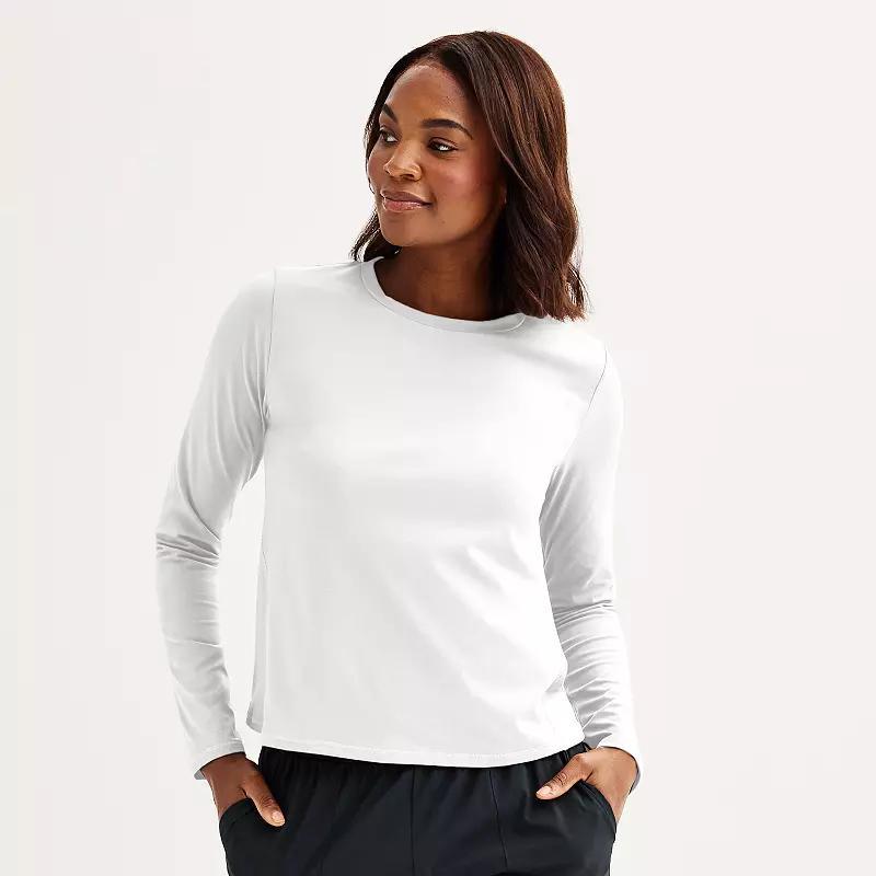 Women's Tek Gear® Essential Soft Long Sleeve Top, Size: XL, Modern White Product Image