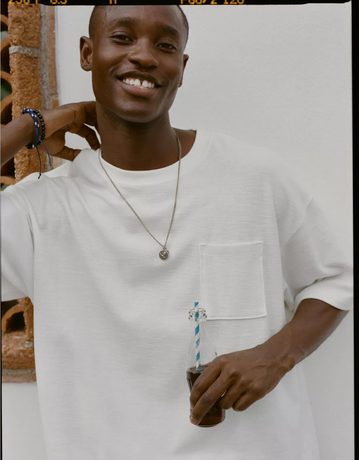 AE 24/7 Boxy Textured T-Shirt Product Image