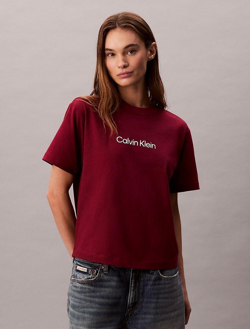 Standard Logo Boxy Fit Crewneck T-Shirt Product Image