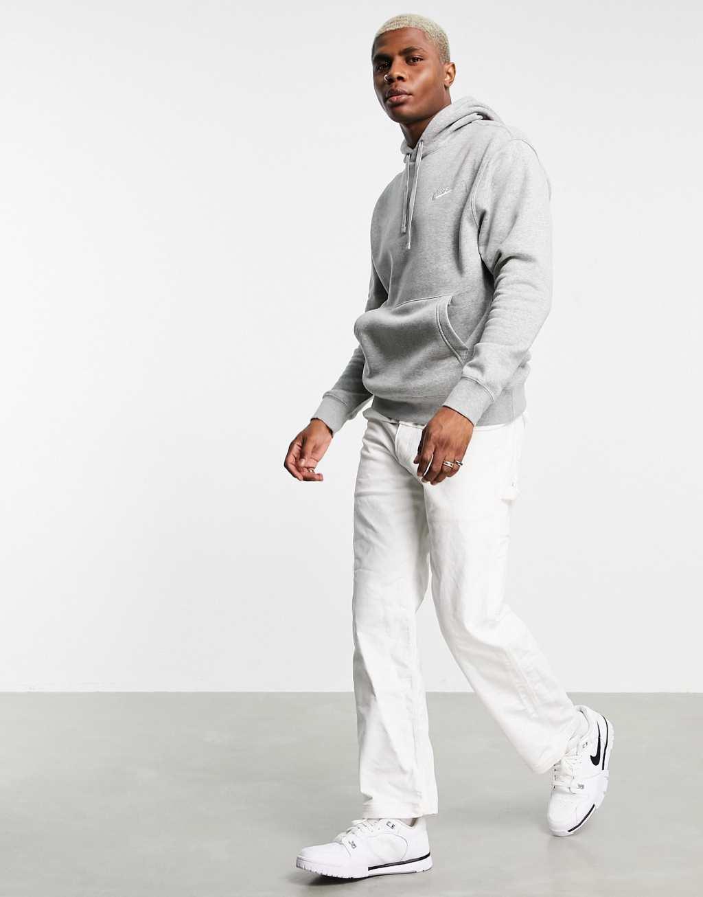 Men's Nike Sportswear Club Fleece Pullover Hoodie, Size: Medium, Grey Heather Product Image