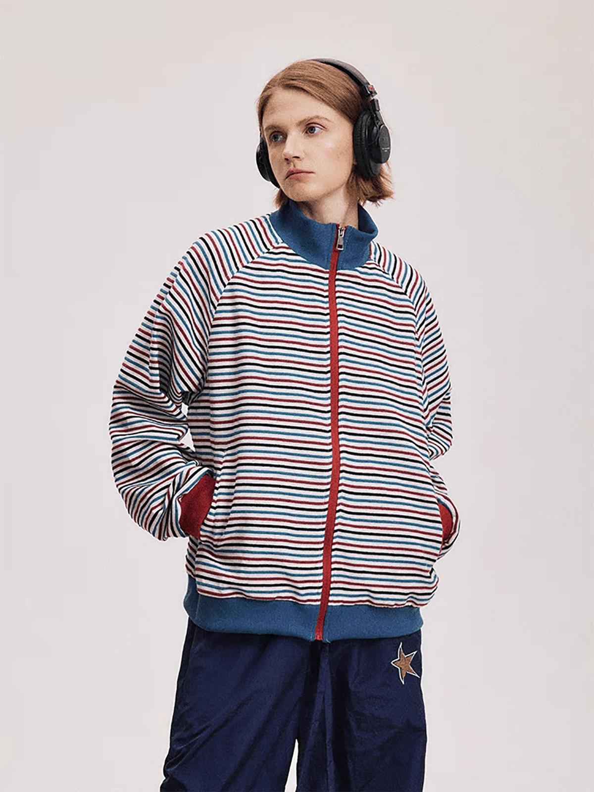 Aelfric Eden Multi Color Stripe Jacket Product Image