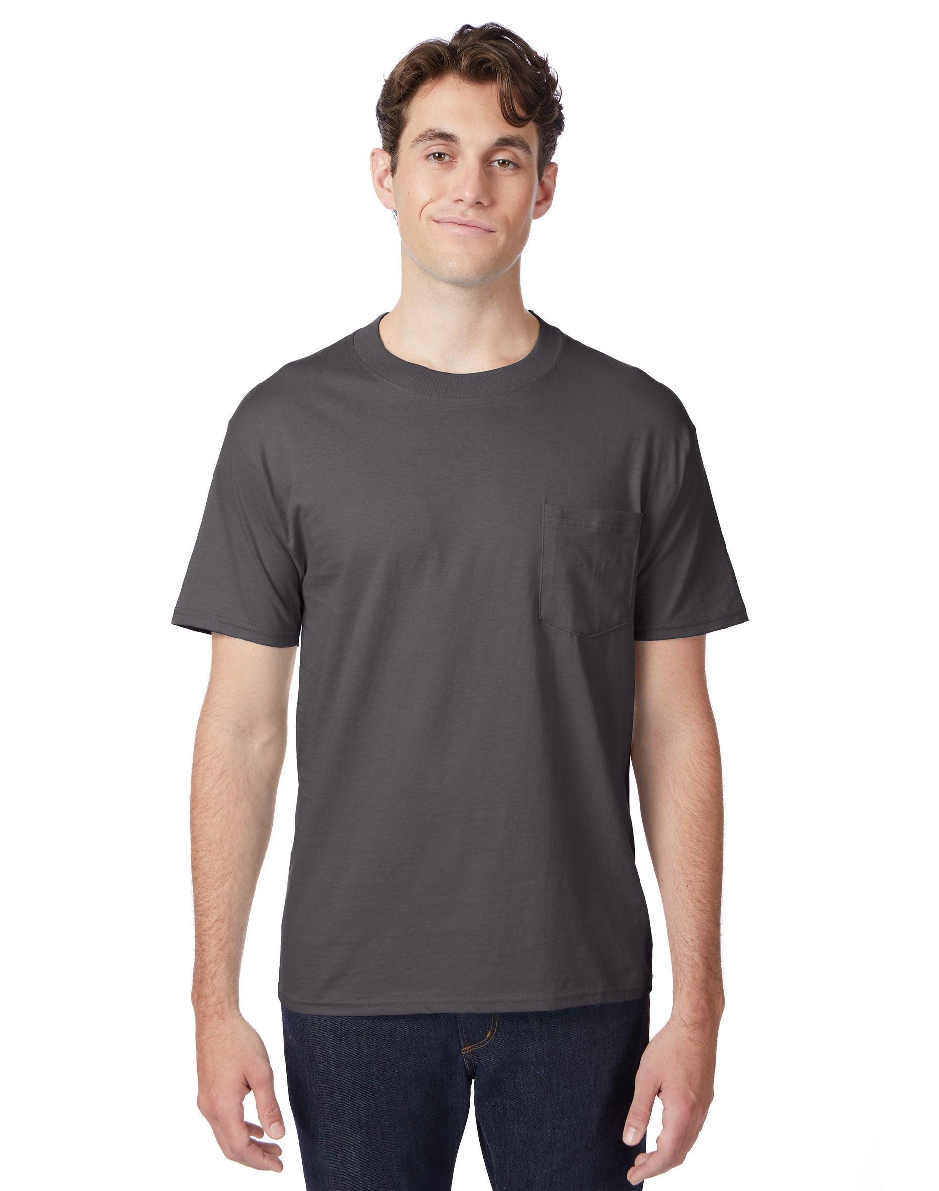 Men's Hanes® Beefy-T 2-Pack Pocket T-Shirt, Size: XL, White Product Image