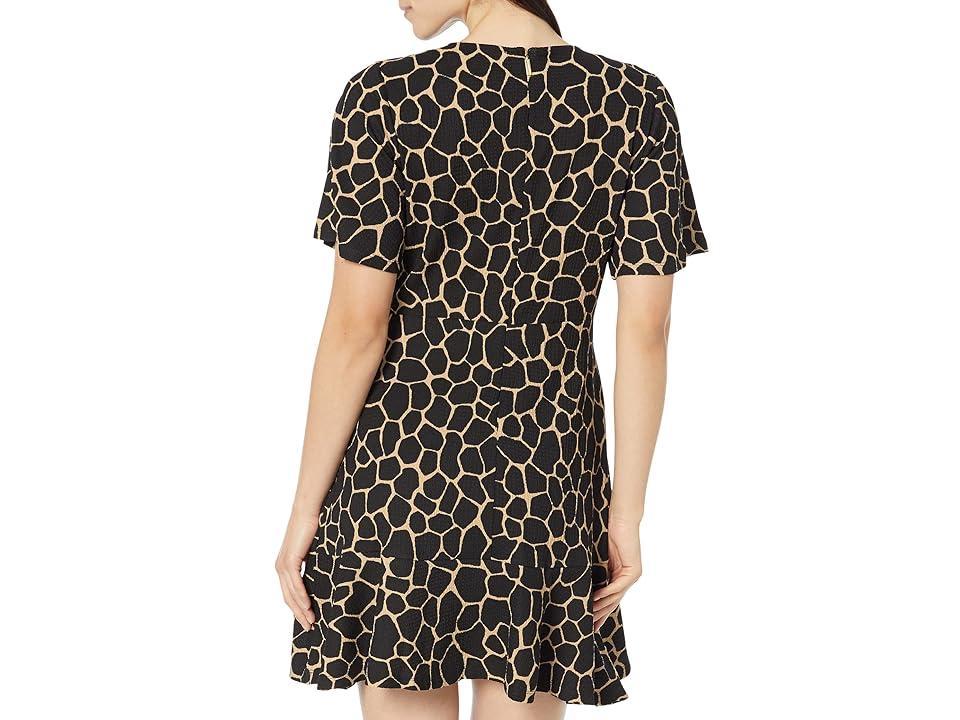 MICHAEL Michael Kors Giraffe Flutter Mini Wrap Dress Women's Clothing Product Image