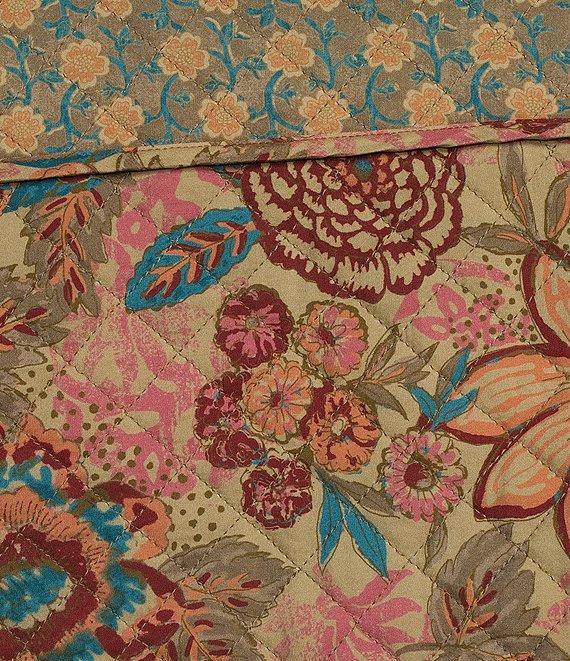 John Mark Quilted Multi Print Round Neck 3/4 Sleeve Jacket Product Image