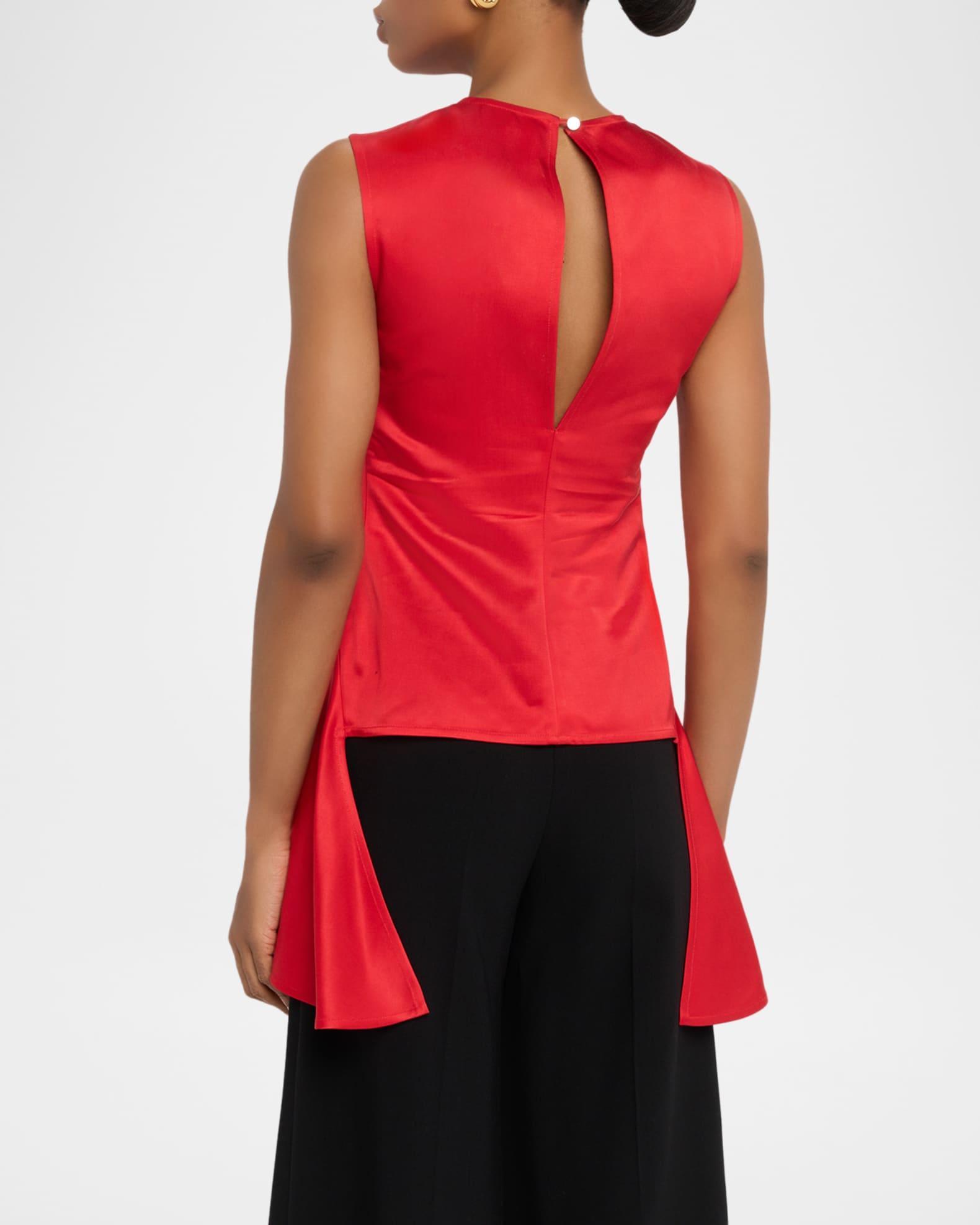 Sleeveless High-Low Peplum Top Product Image