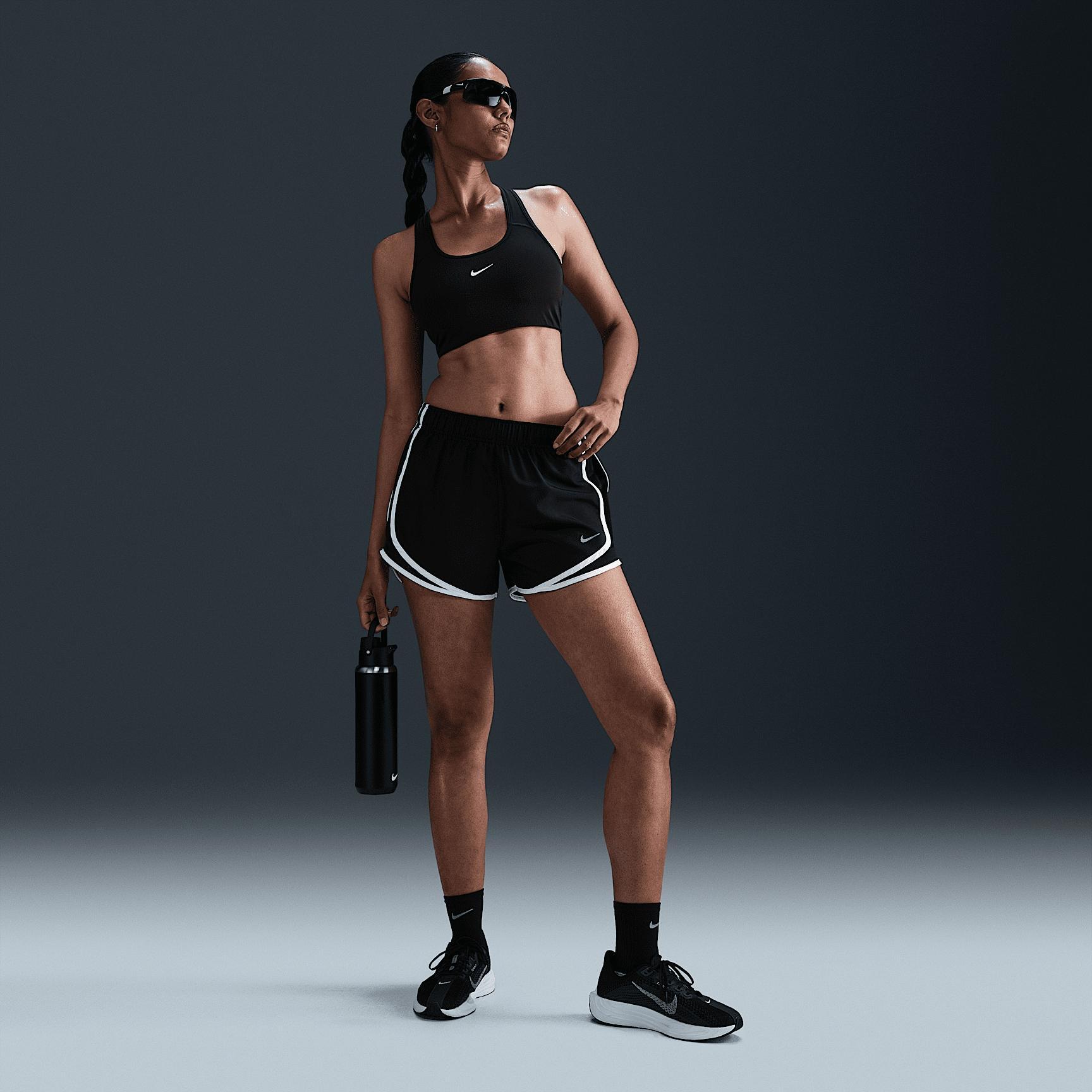 Nike Womens Tempo Dri-FIT Mid-Rise Brief-Lined Running Shorts | HM6096-010 Product Image