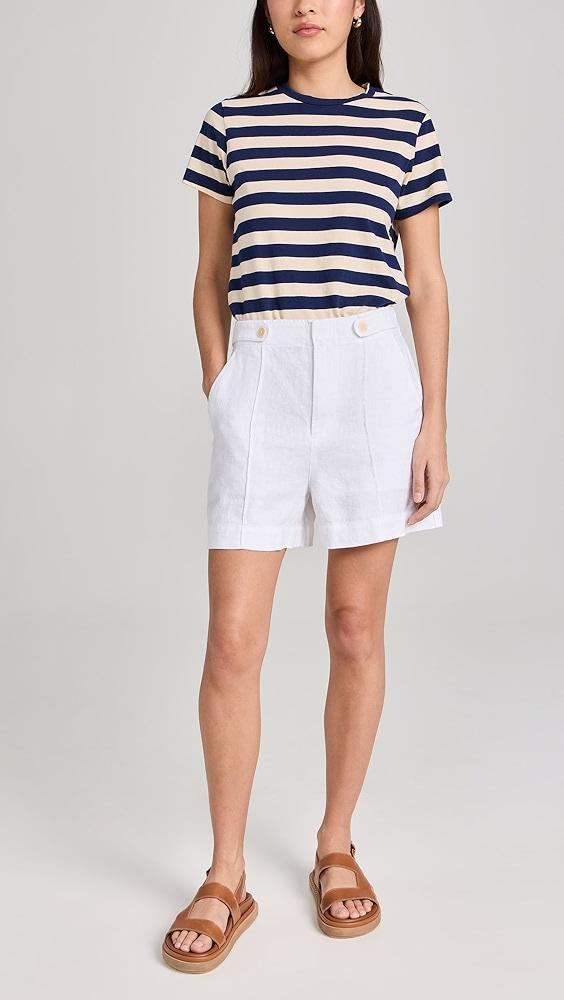 Madewell Refined Linen Clean Tab Shorts | Shopbop Product Image