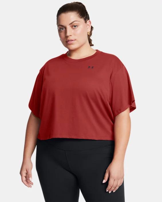 Women's UA Boxy Crop Logo Short Sleeve Product Image