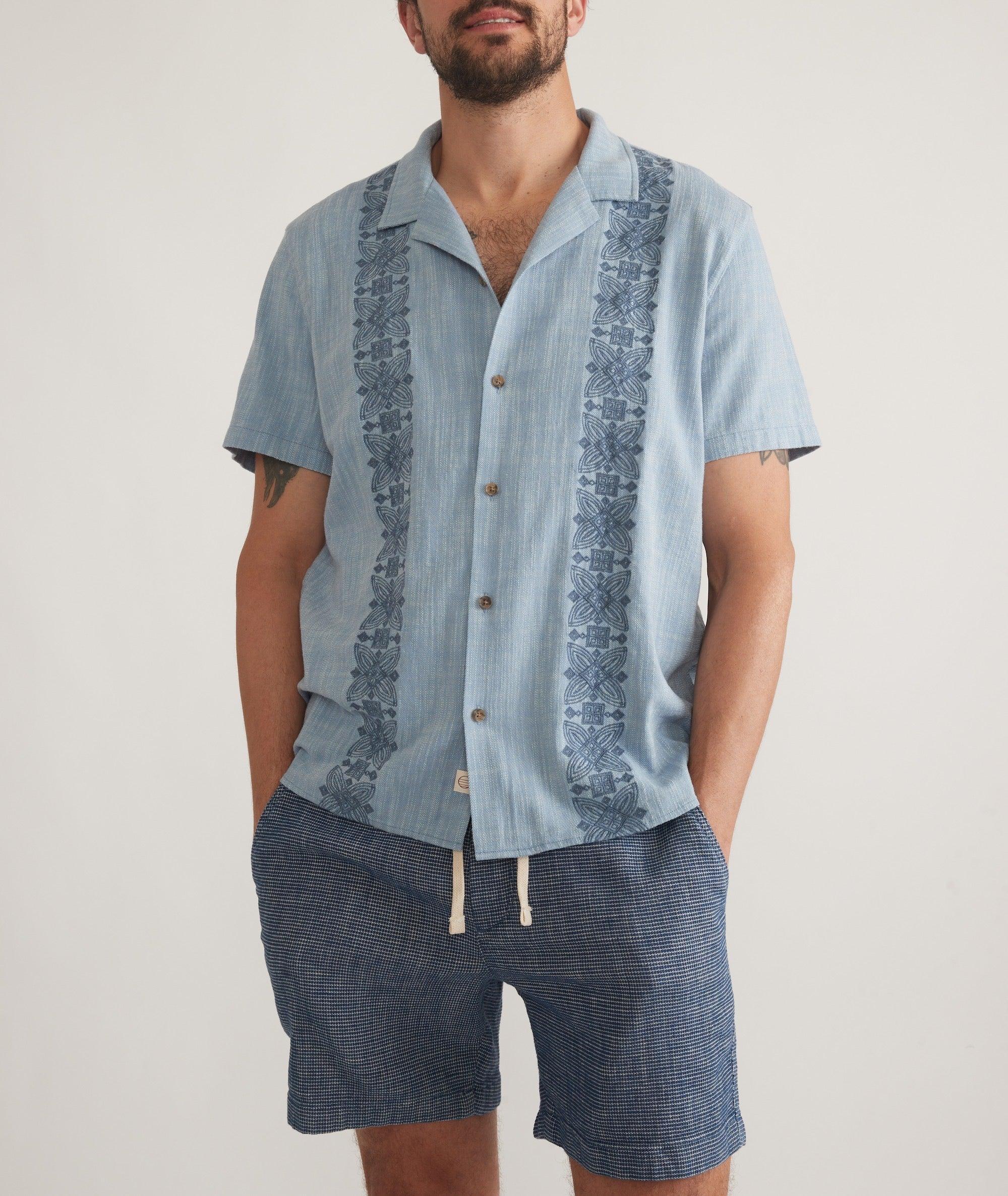 Stretch Selvage Embroidered Resort Shirt Product Image