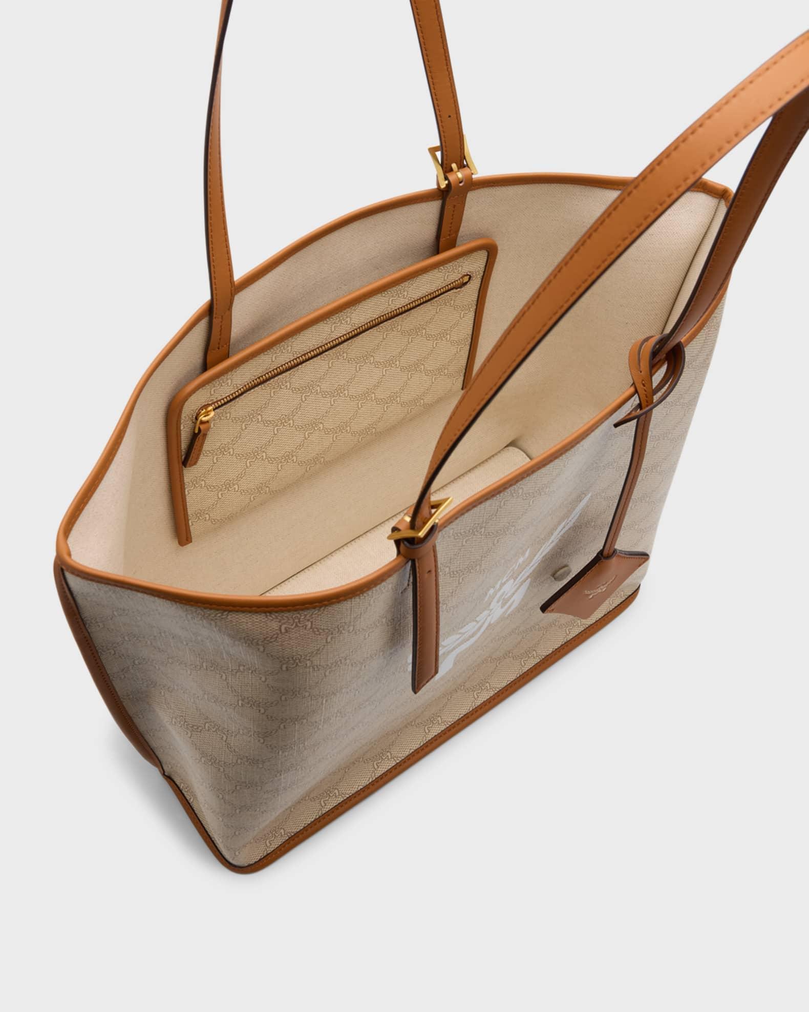 Lauretos Monogram Canvas Shopper Tote Bag Product Image