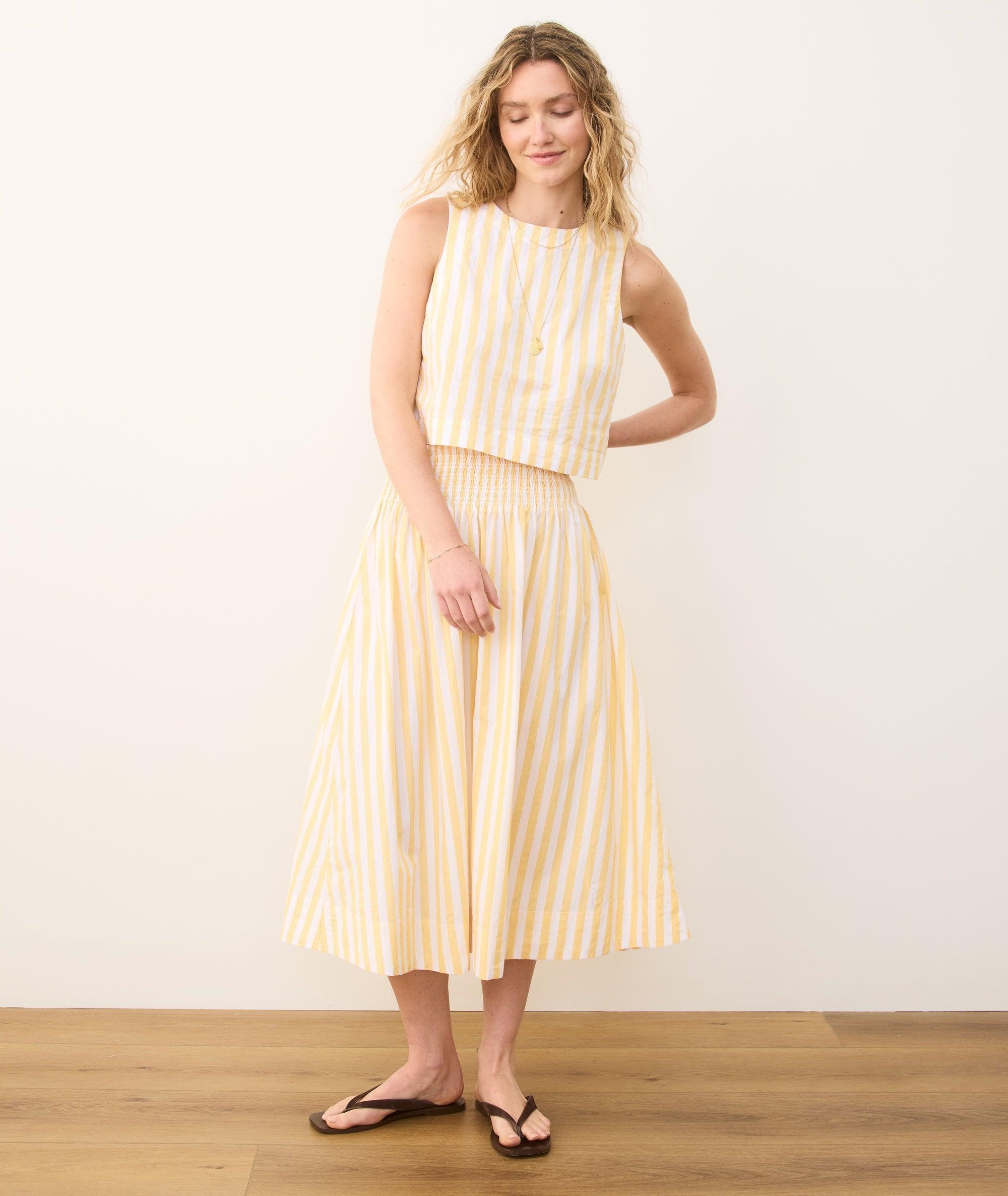 Bea Poplin Midi Skirt Product Image