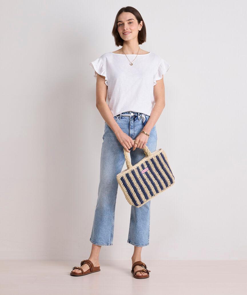 Slub Jersey Flutter-Sleeve Tee Product Image