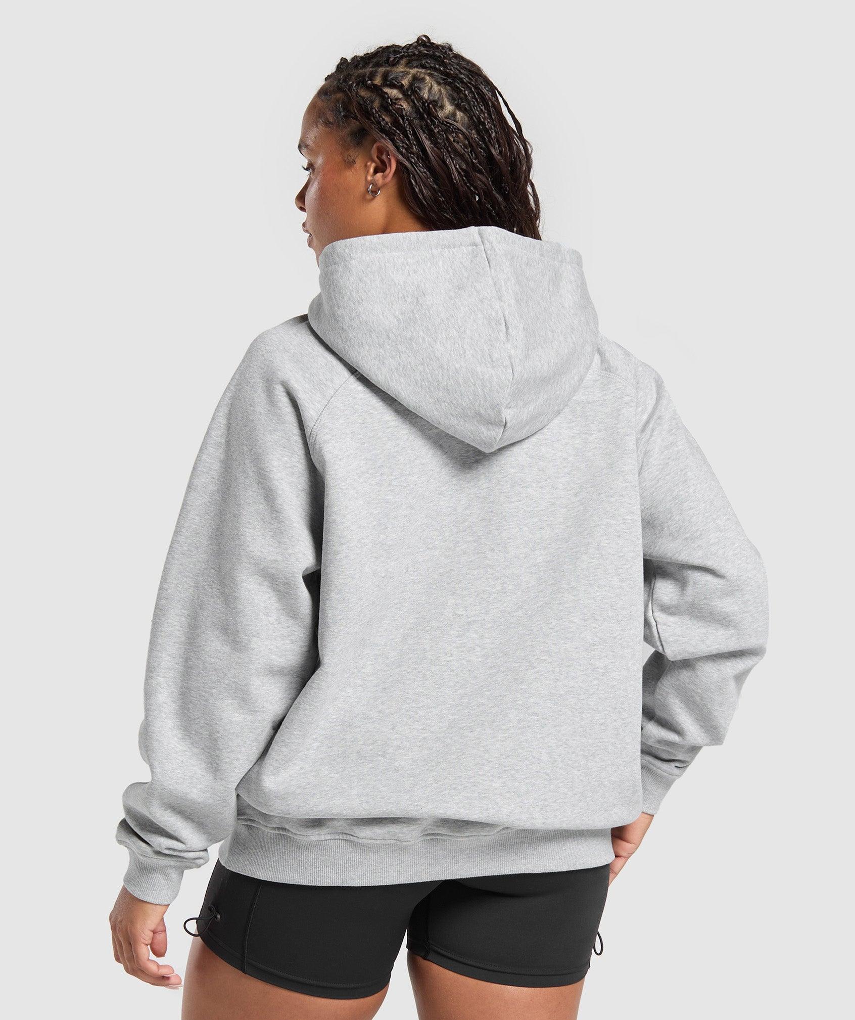 Gymshark Strength Department Graphic Hoodie - Light Grey Core Marl Female Product Image