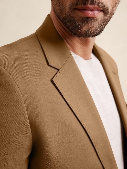 Tailored-Fit Camel Suit Jacket Product Image