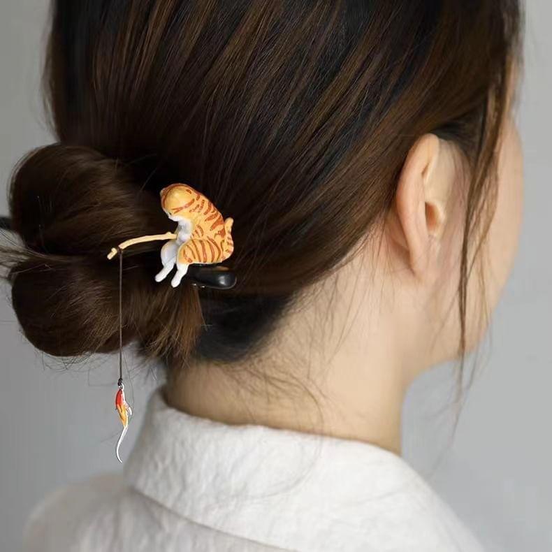 Cat Fishing Hair Stick Product Image