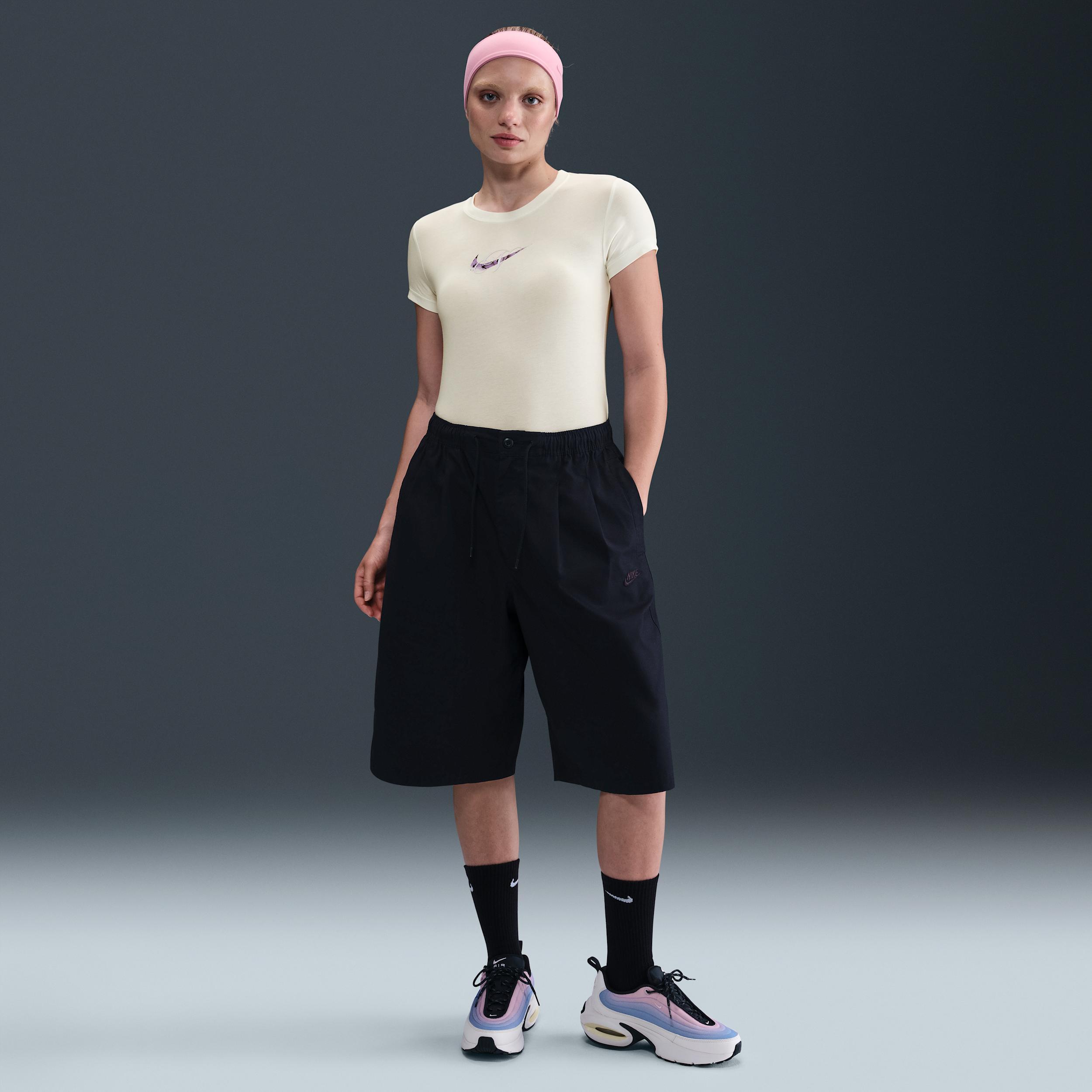 Womens Nike Sportswear Chill Knit Slim Cropped T-Shirt | IH7805-133 Product Image