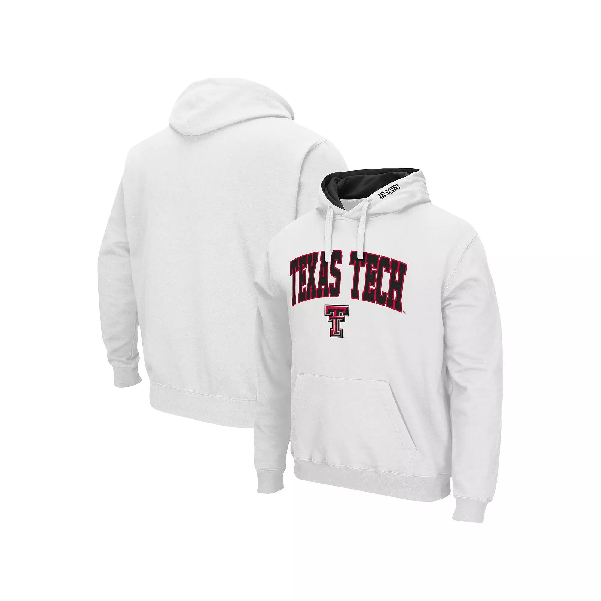 Men's Colosseum White Texas Tech Red Raiders Arch & Logo 3.0 Pullover Hoodie, Size: 3XL Product Image