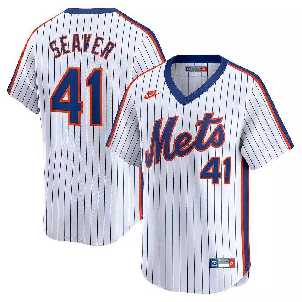 Men's Nike Tom Seaver White New York Mets Throwback Cooperstown Limited Jersey,  Product Image