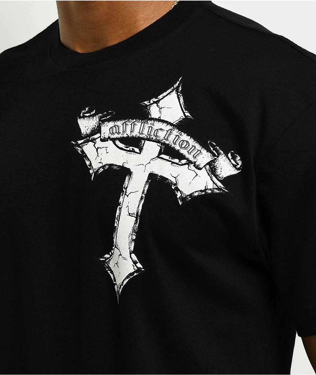 Affliction Live Fast Reflective Black T-Shirt Product Image