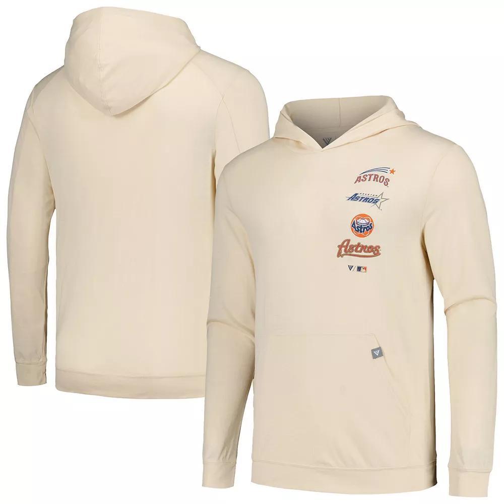 Men's Levelwear Cream Houston Astros Base Line Pullover Hoodie,  Product Image