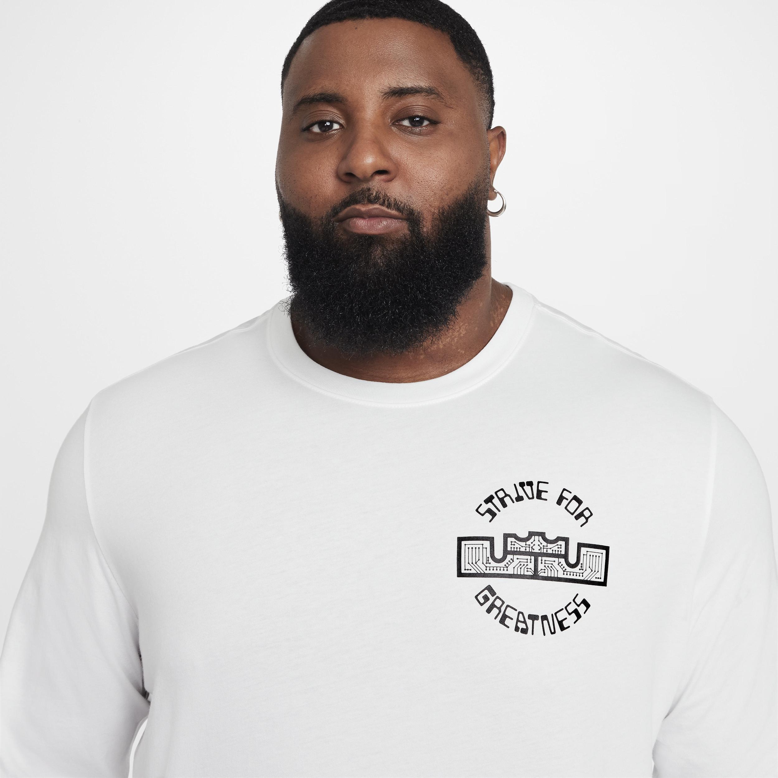 Nike Mens LeBron Max90 Long-Sleeve Basketball T-Shirt | HF6191-100 Product Image