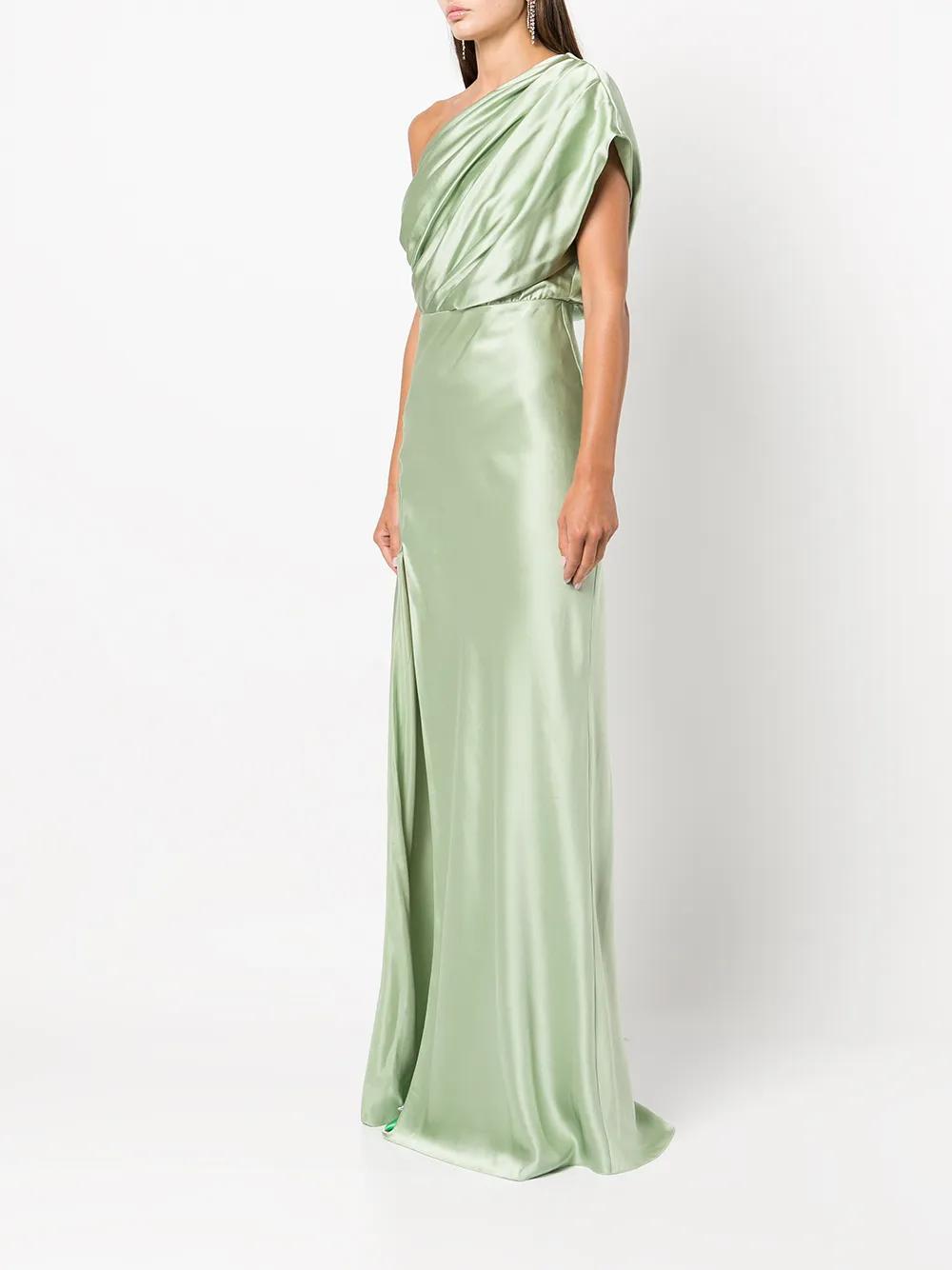 side-slit one-shoulder gown Product Image