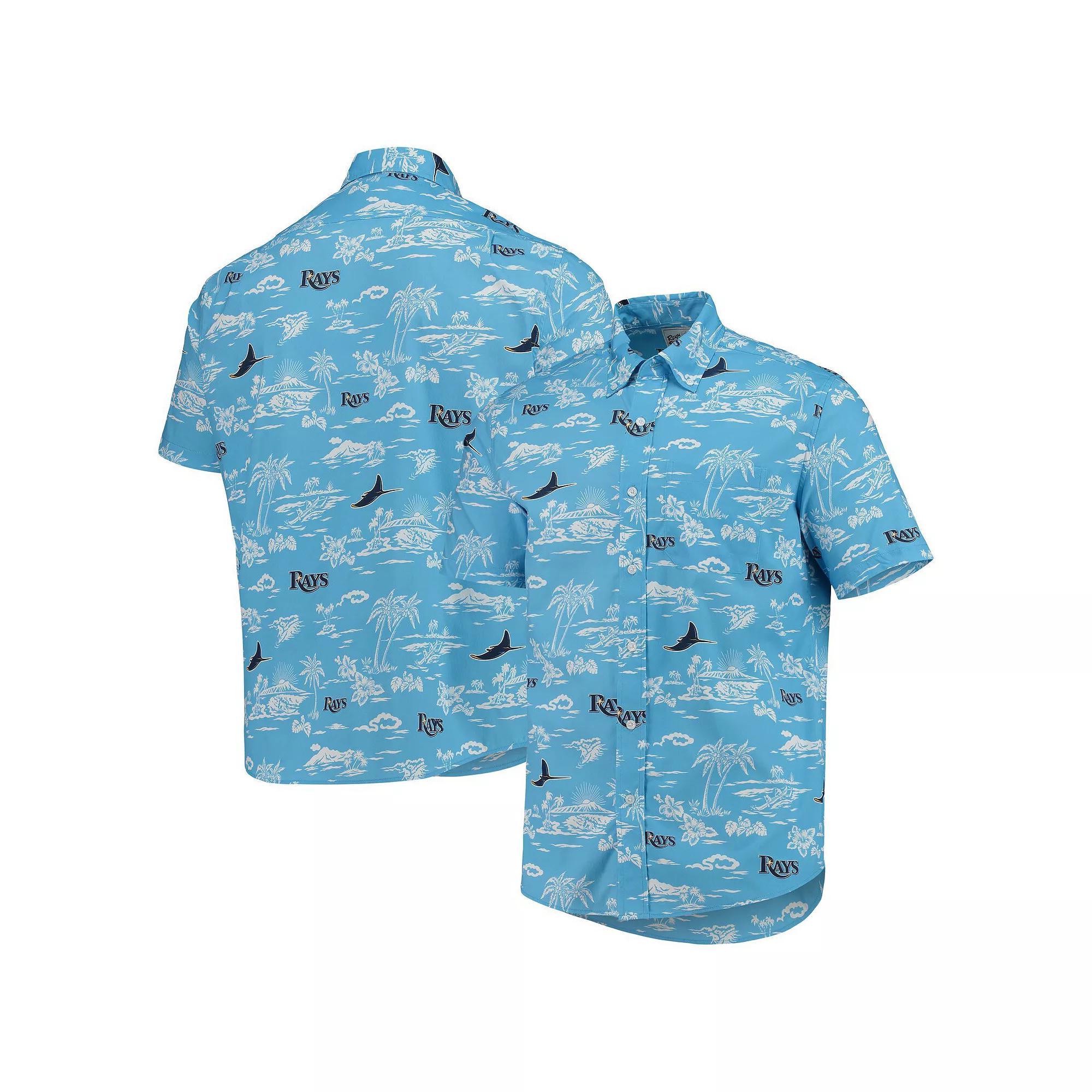 Men's Reyn Spooner Light Blue Tampa Bay Rays Kekai Performance Button-Up Shirt, Size: Medium Product Image