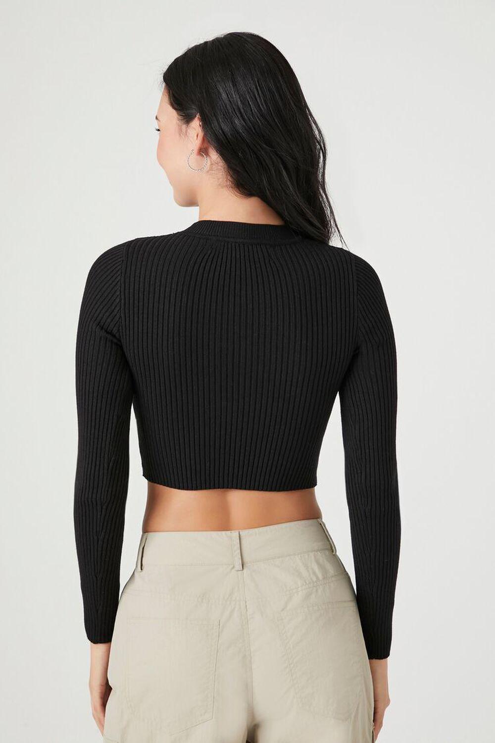 Notched Sweater-Knit Crop Top | Forever 21 Product Image