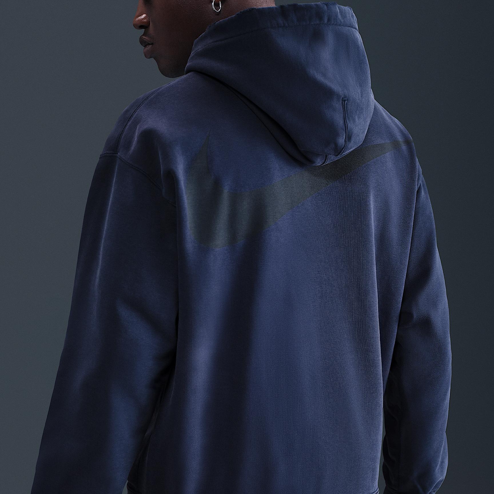 Nike Mens Solo Swoosh French Terry Pullover Hoodie | IB8749-451 Product Image