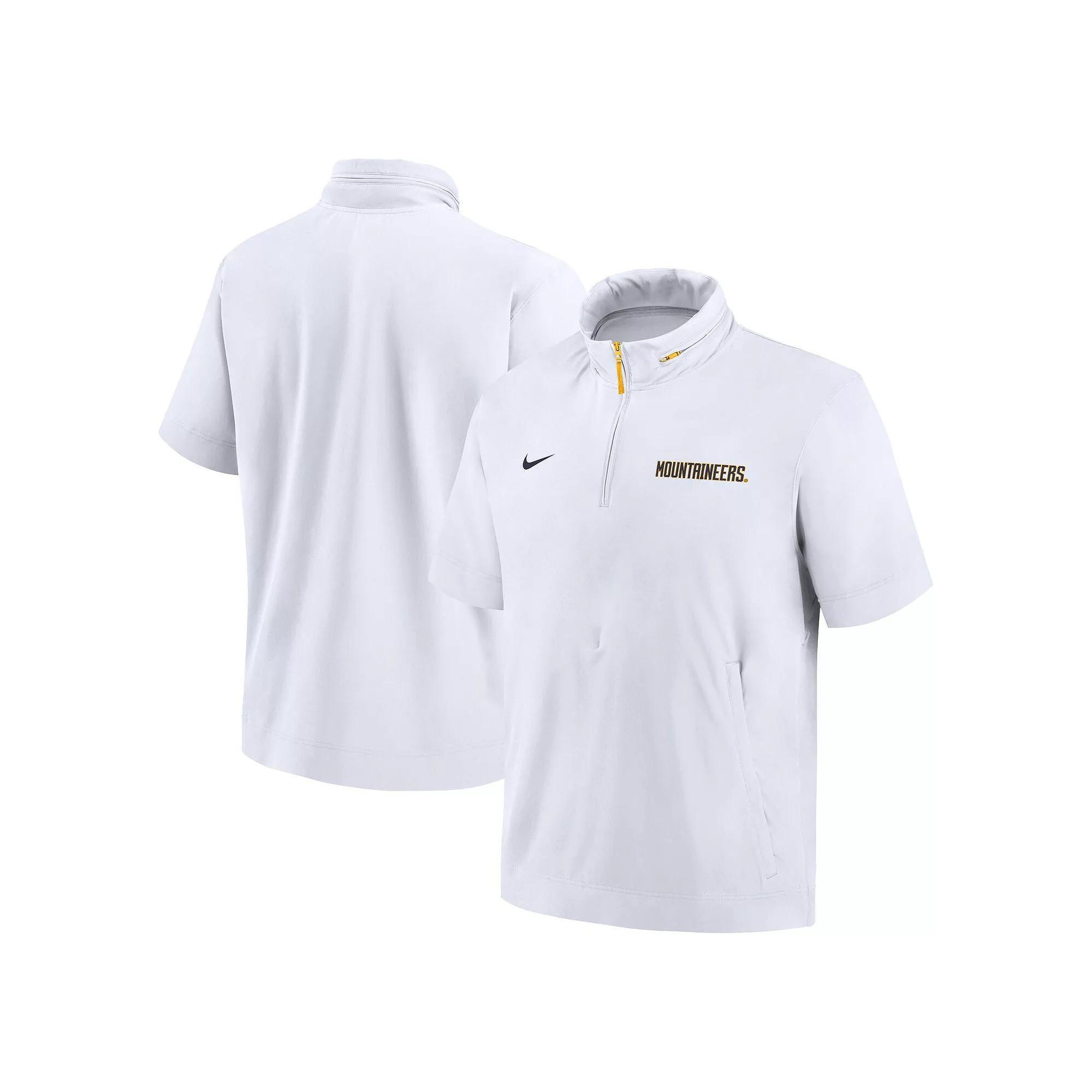 Men's Nike White Tennessee Volunteers 2024 Sideline Coach Short Sleeve Half-Zip Hoodie Jacket,  Product Image