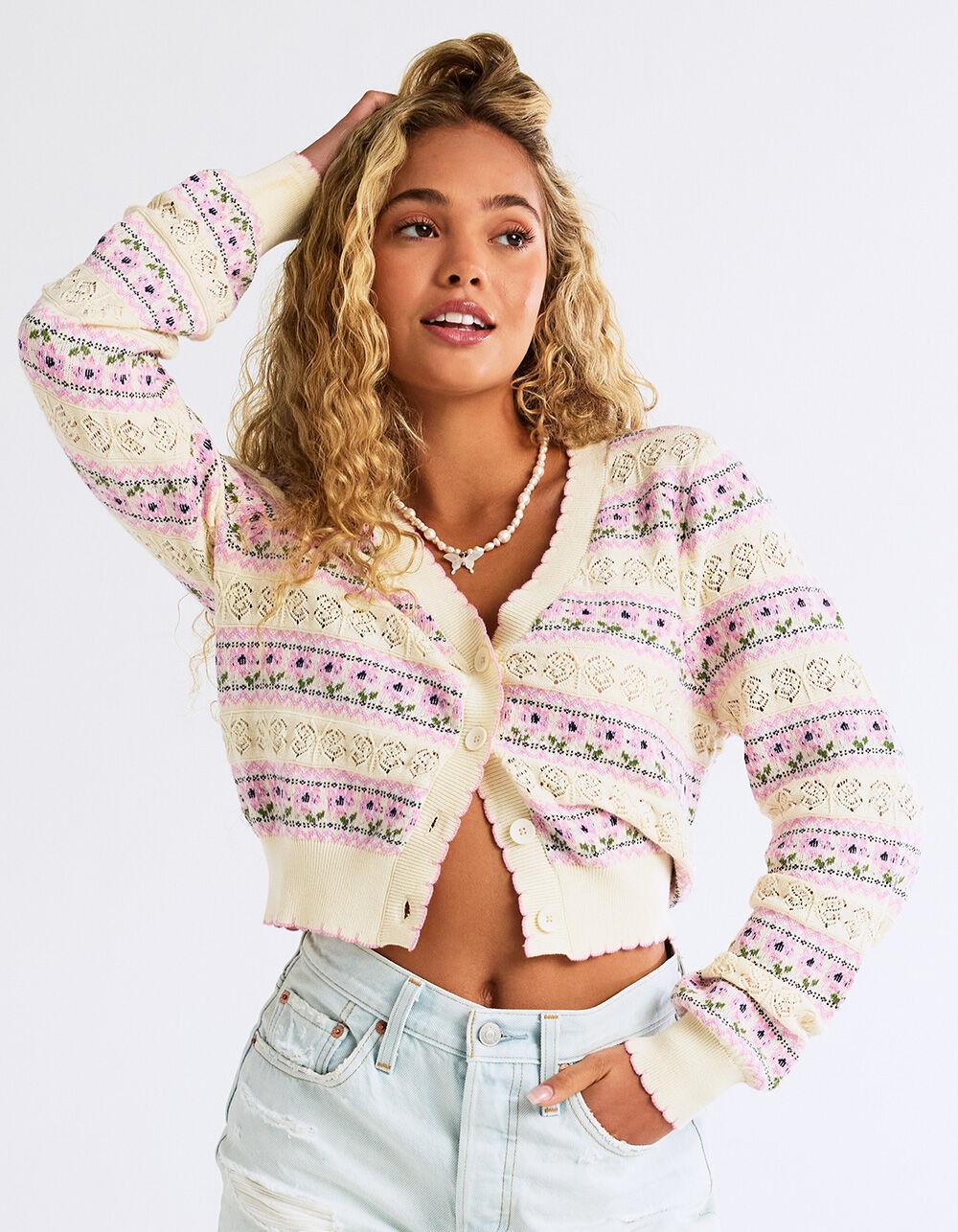 RSQ Womens Printed Floral Cardigan - MULTI Product Image