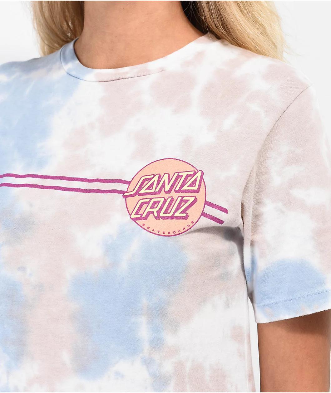 Santa Cruz Other Dot Blue & Brown Tie Dye T-Shirt Product Image